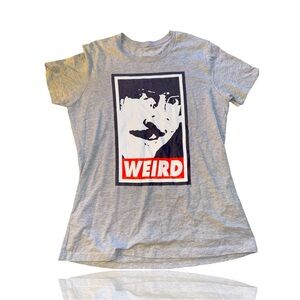 Weird Al Yankovic x TeePublic Logo “OBEY” Designed Women’s Tee: XL